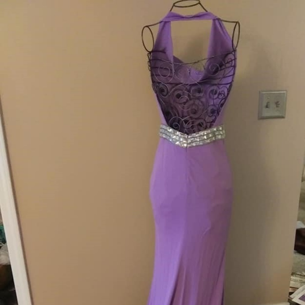 Jovani halter dress, size 2, lavender, worn once